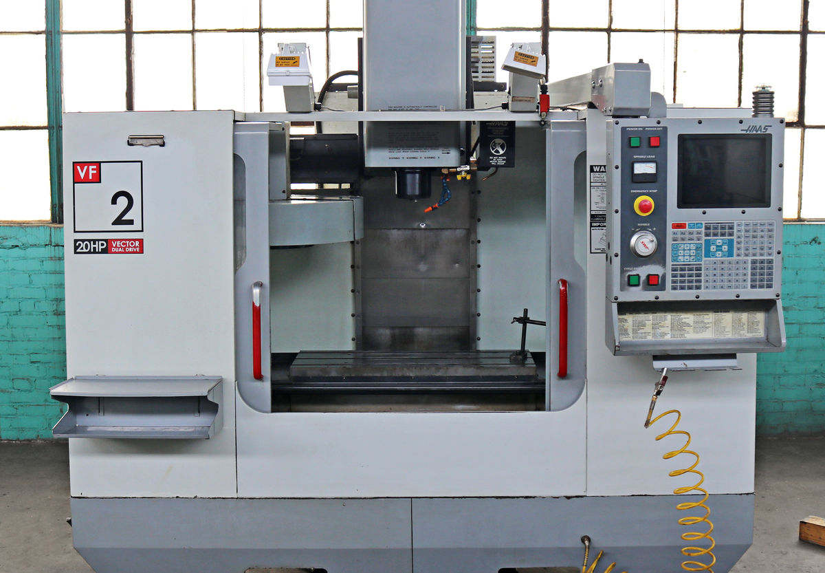CNC 3-axis Haas VF-2 Machining Center with a work area of 30 x 16.5 inches (762mm x 419mm)