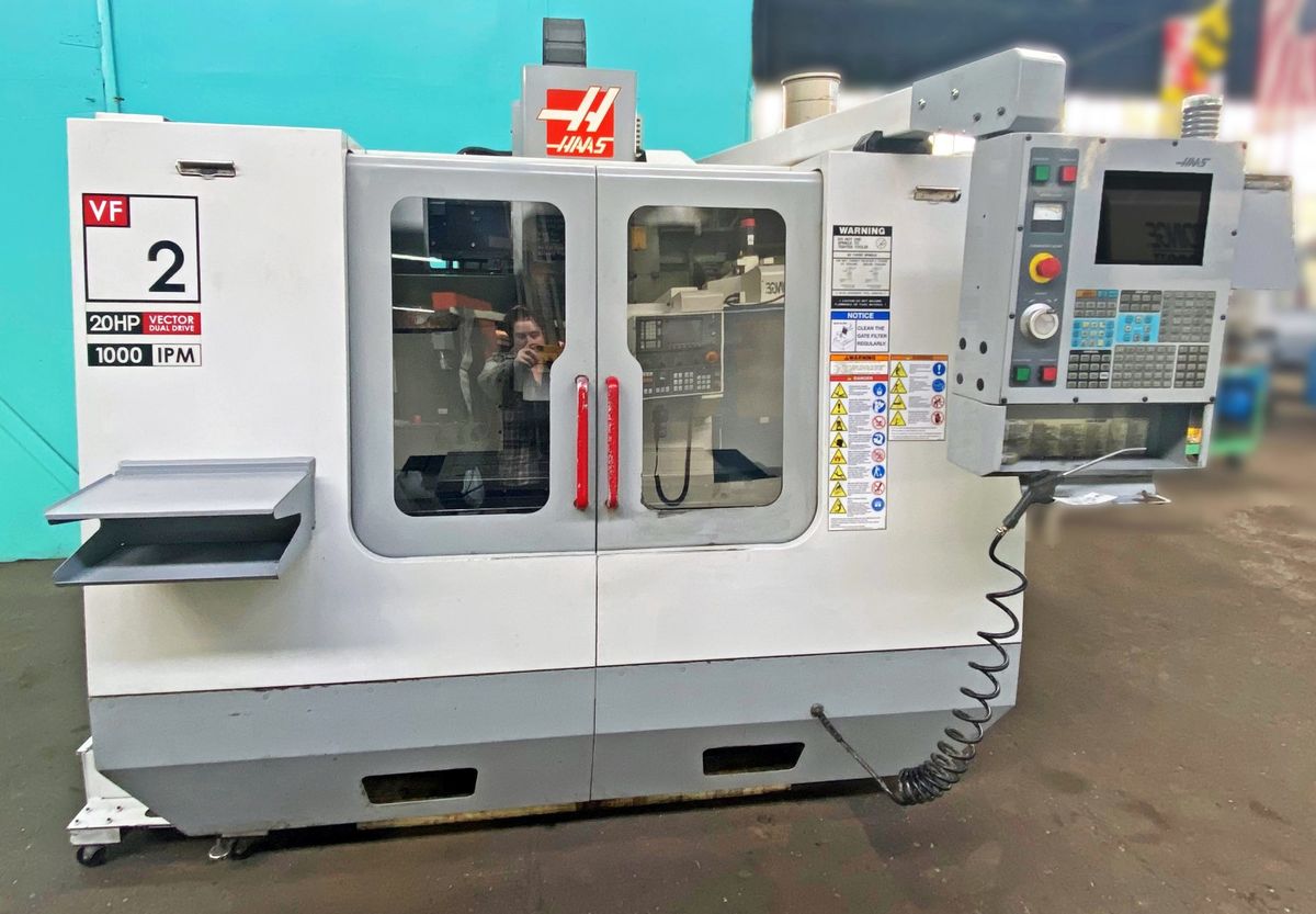CNC 3-axis Haas VF-2YT Machining Center with a work area of 30 x 20 inches (762mm x 508mm)